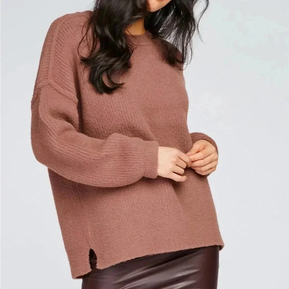 Gentle Fawn Cozy Plush Shaugnessey fleece fuzzy sweater L